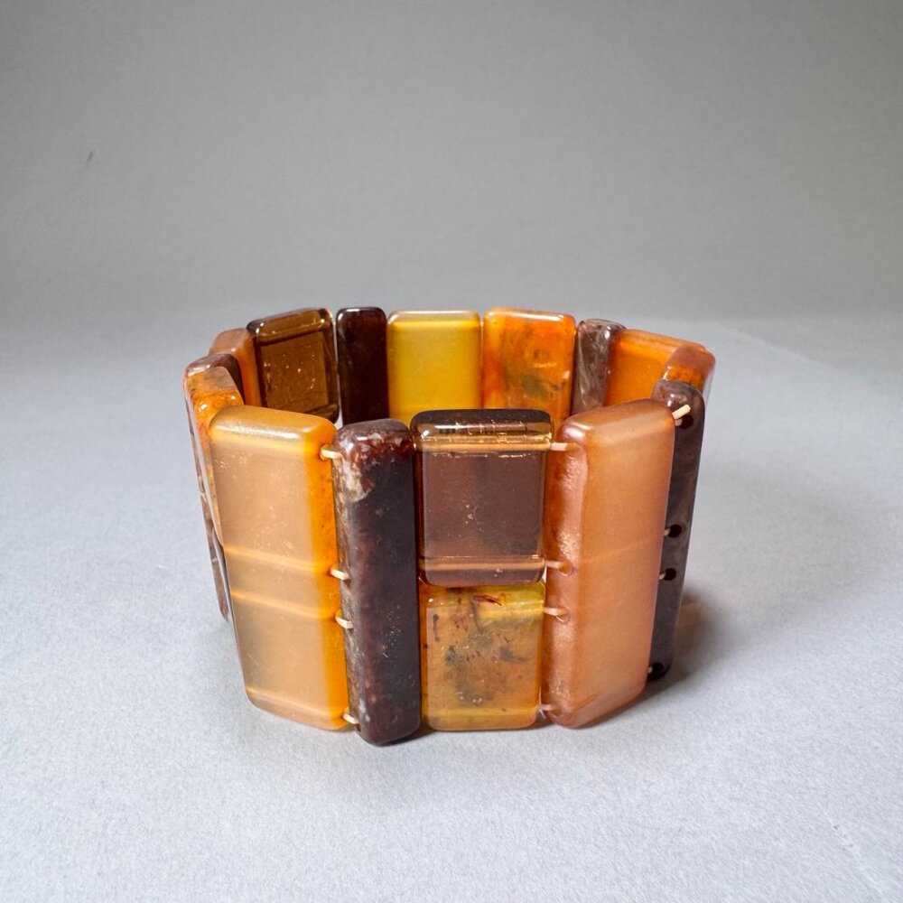 Baltic Amber Bracelet – Natural Rectangular Beads